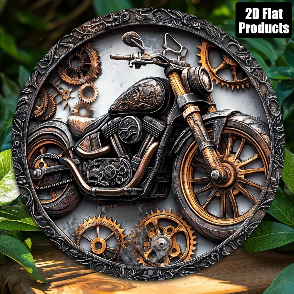 Cycling Gear Gifts - Panneau métallique vintage pour moto, 8x8