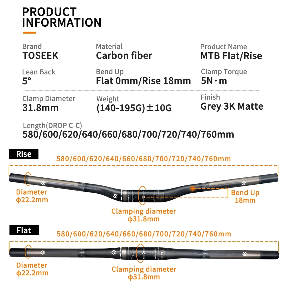 TOSEEK – ensemble de guidon de - Carbon Fiber Saddle avis et prix
